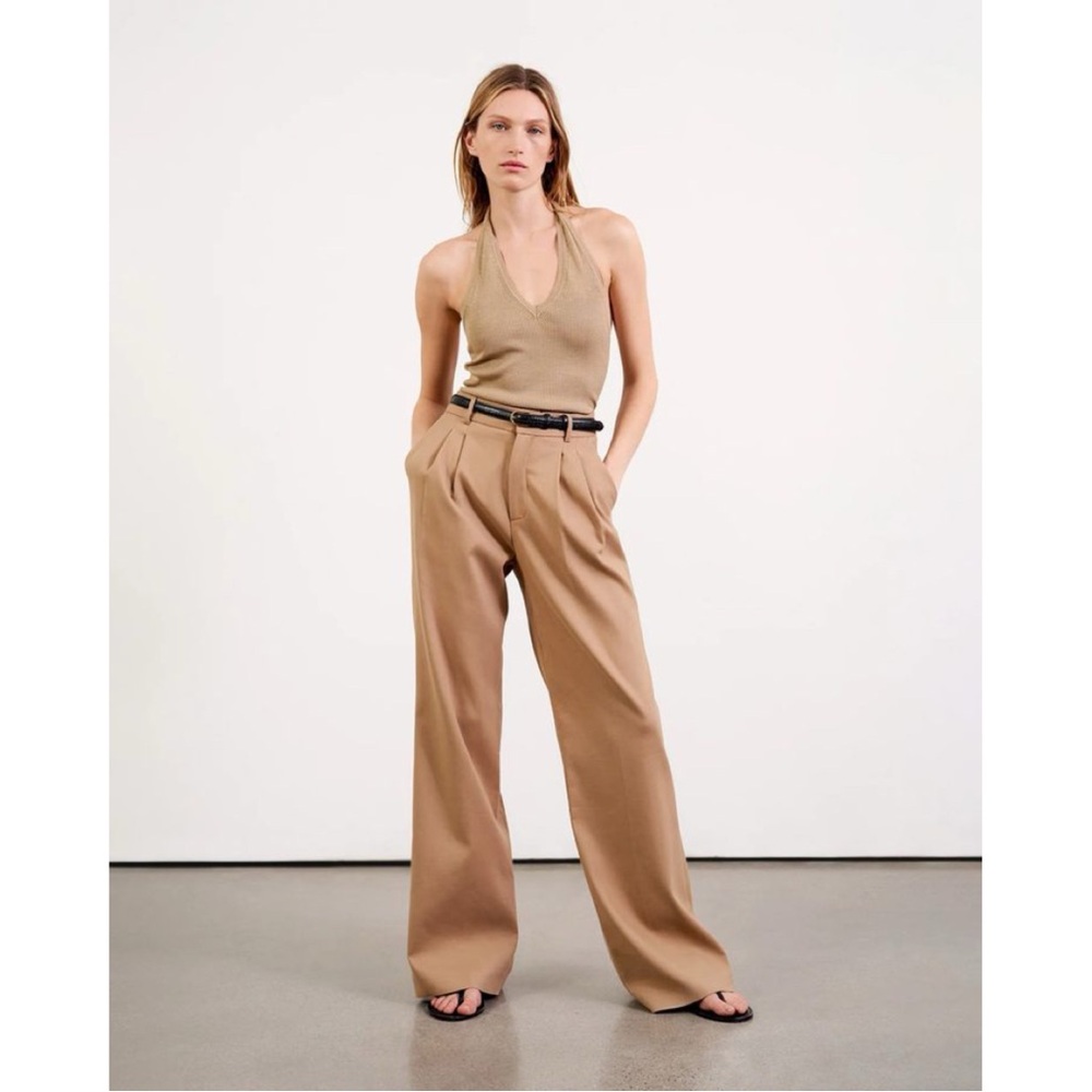 NWT Nili Lotan Flavie Pants in Khaki size 6.